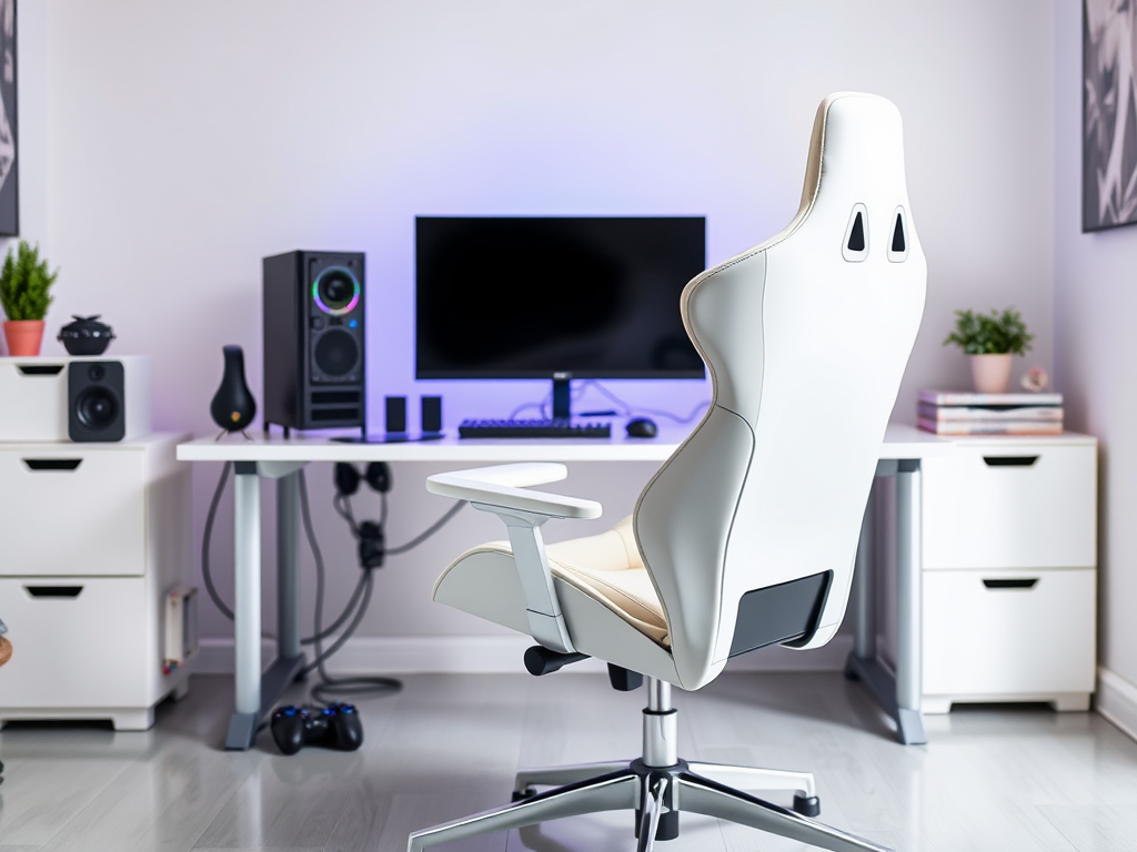 white gaming chair