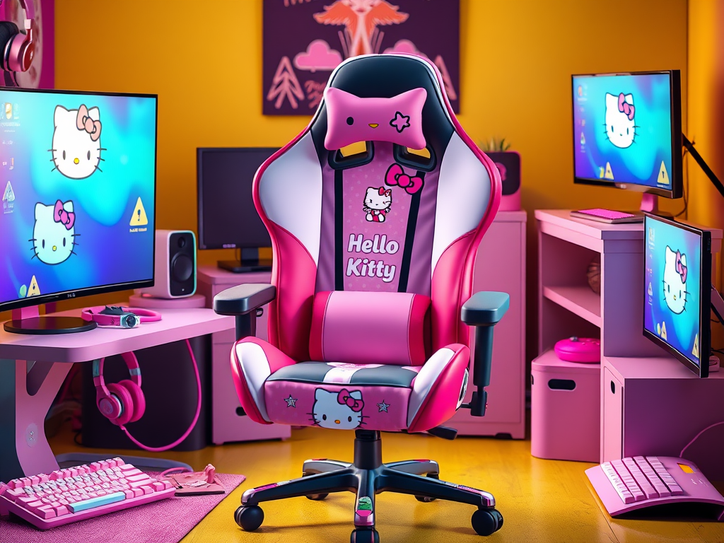 hello kitty gaming chair